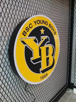YB Young Boys Logo Led Leuchtschild Wandleuchte! (rund)